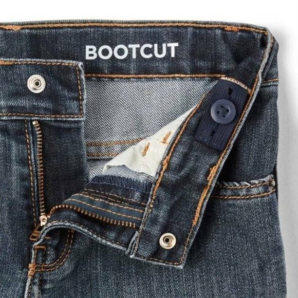 *Adjustable Waist Bootcut Jeans sz 16 Slim The Childrens Place Dark Blue Boys - Picture 2 of 3